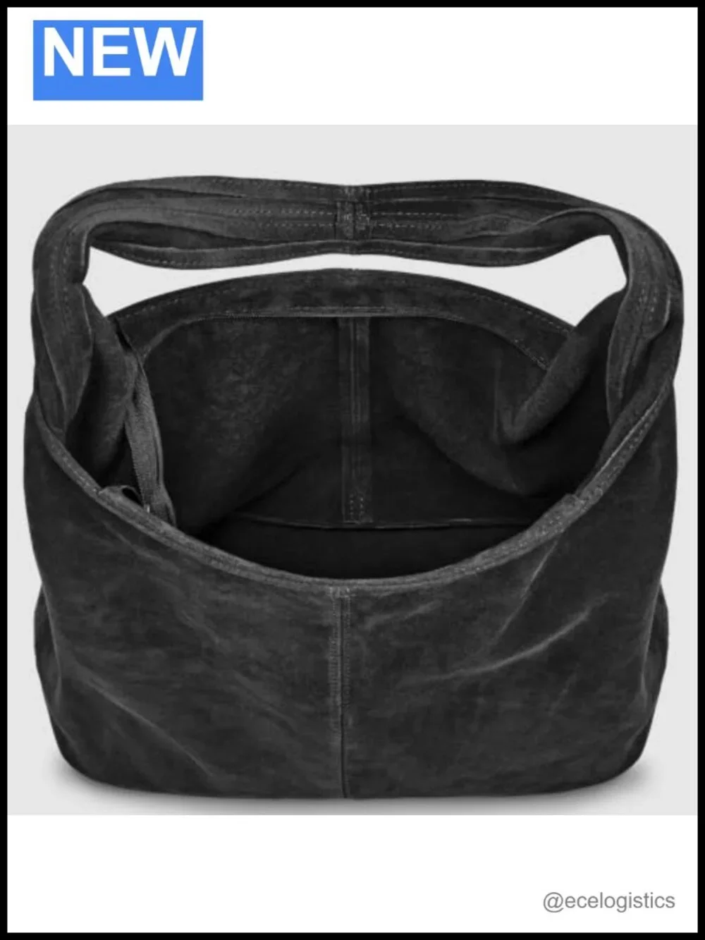 Genuine Suede Hobo Bag for Women with Zipper and Single Strap | Large Soft